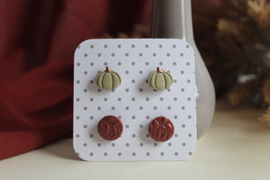 Sage Green Pumpkin Stud Pack