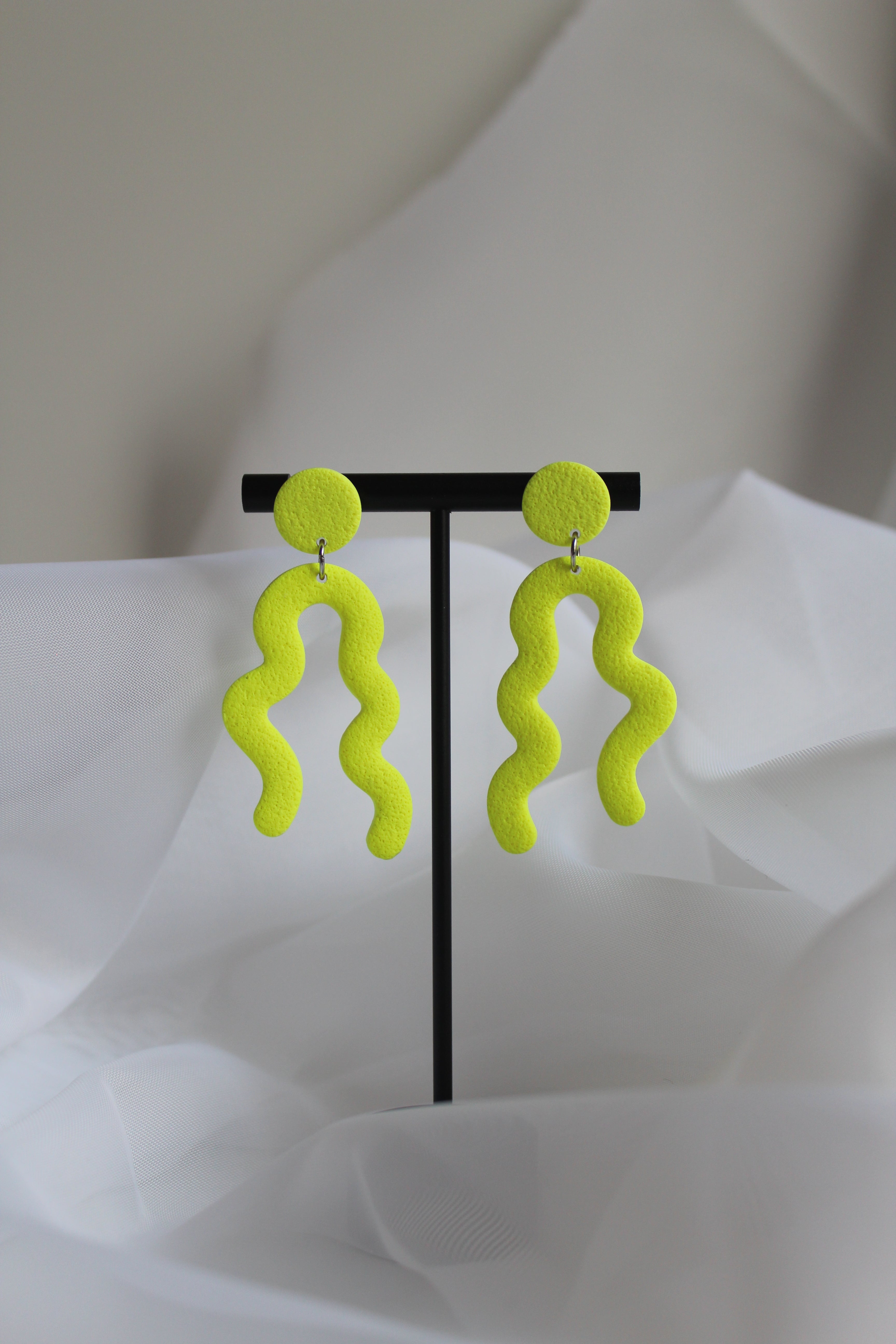 Neon Squiggle Dangles