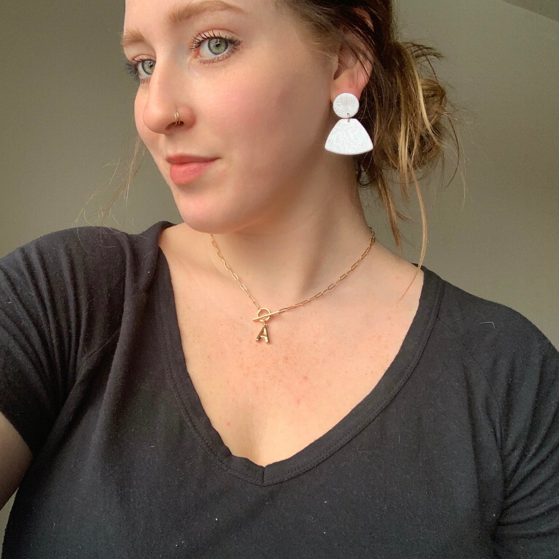 White Shimmery Dangles