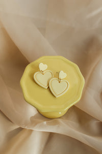 Yellow Candy Heart Dangles