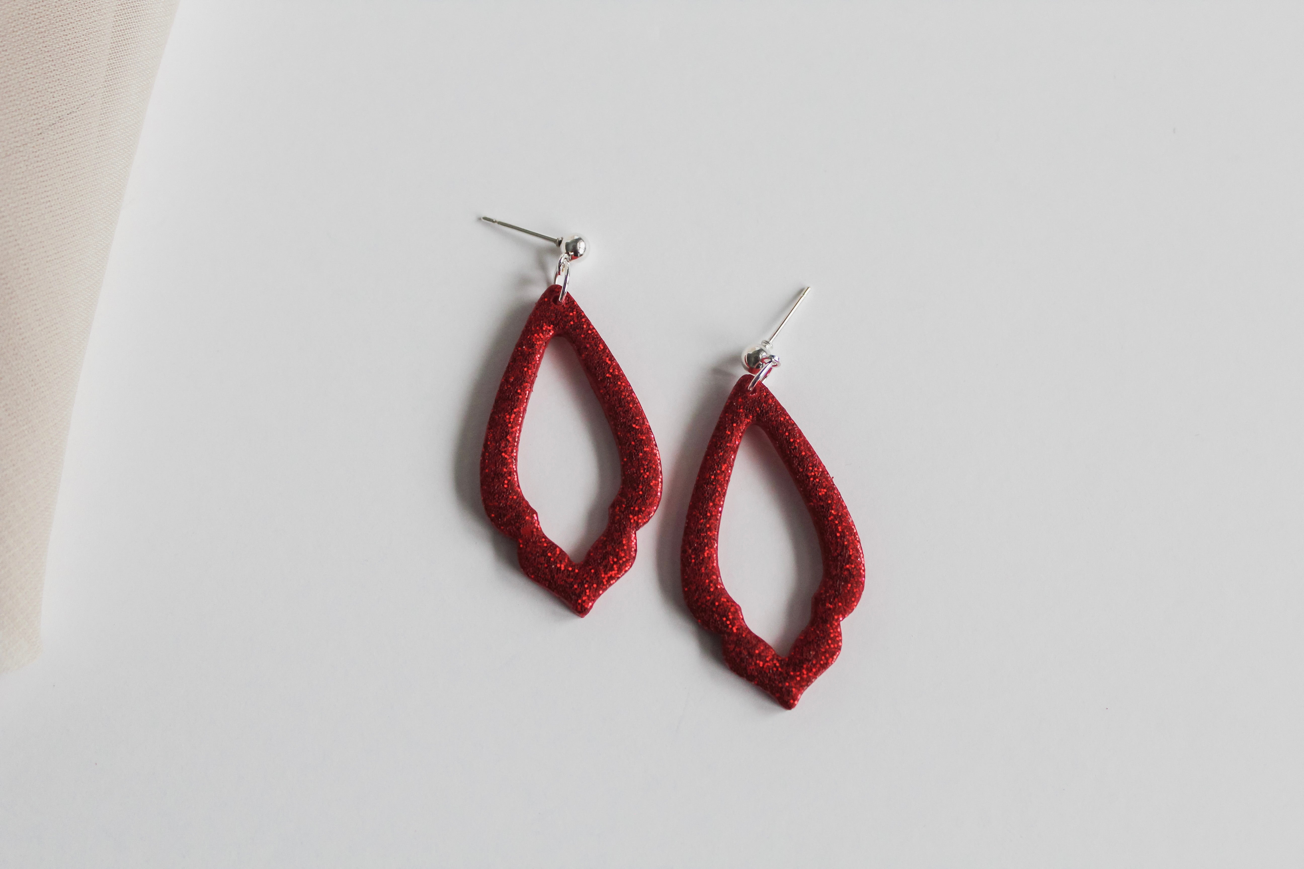 Sparkly Red Dangles