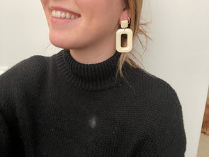 Retro Ivory Dangles