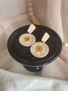 Pressed Daisy Dangles