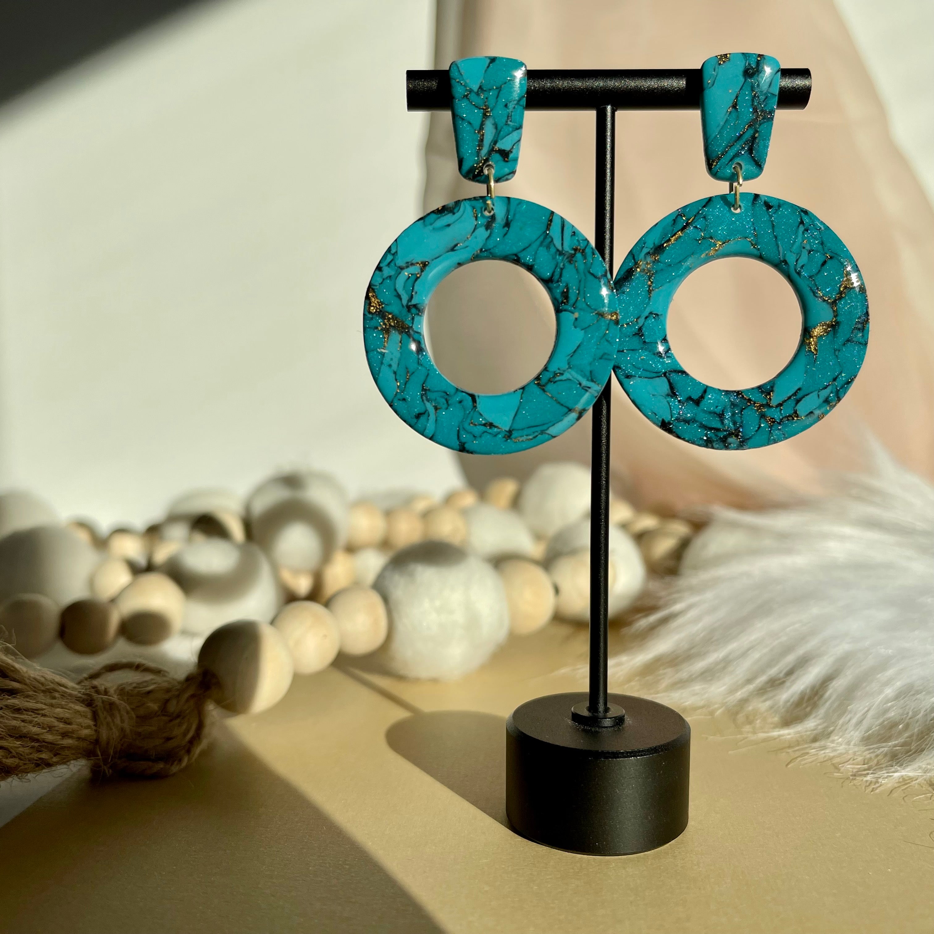 Circle Turquoise Dangles