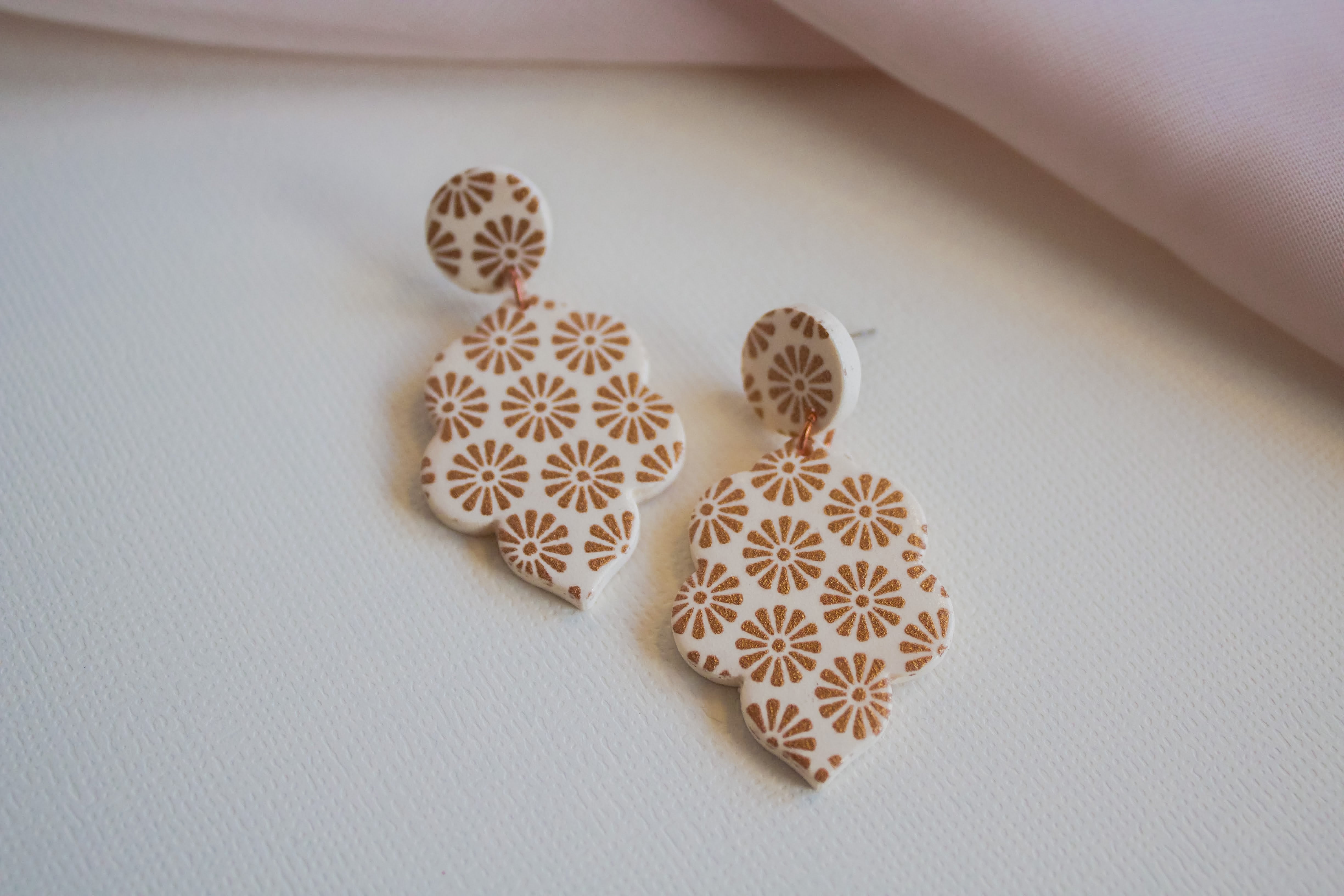 Copper Daisy Dangles