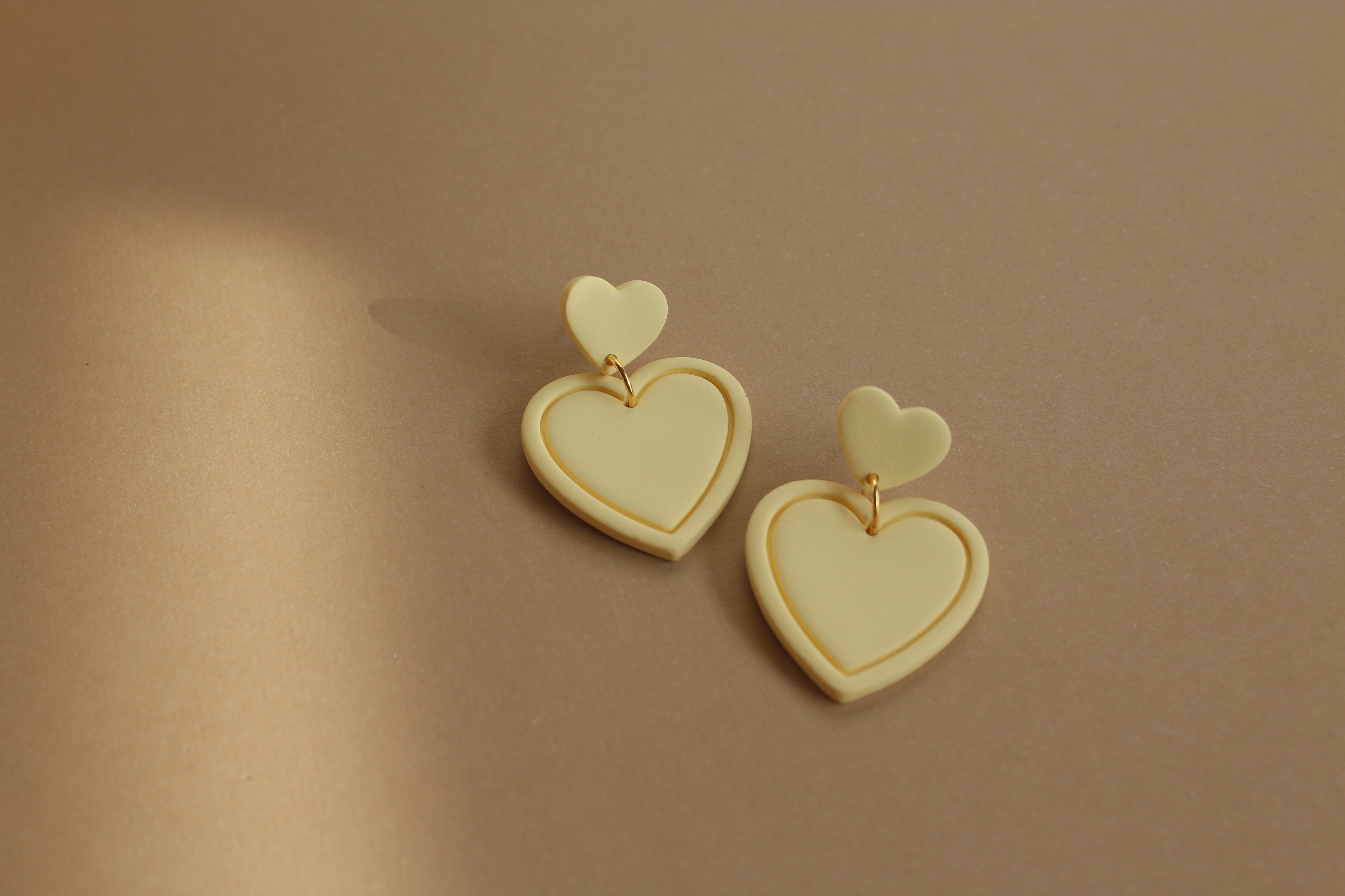 Yellow Candy Heart Dangles