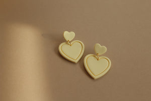 Yellow Candy Heart Dangles